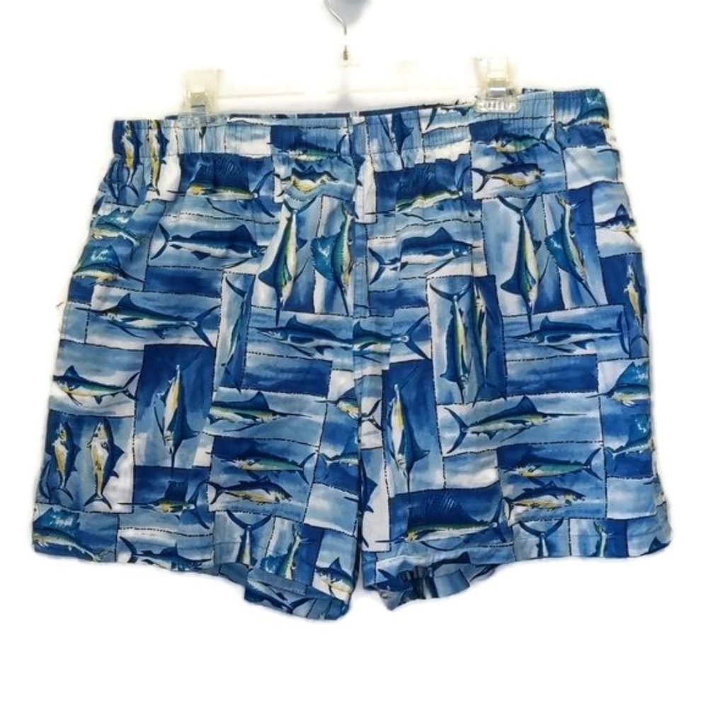 Kahala Hawaiian Islands Men's Size XXL 100% Cotton Fish Print Shorts